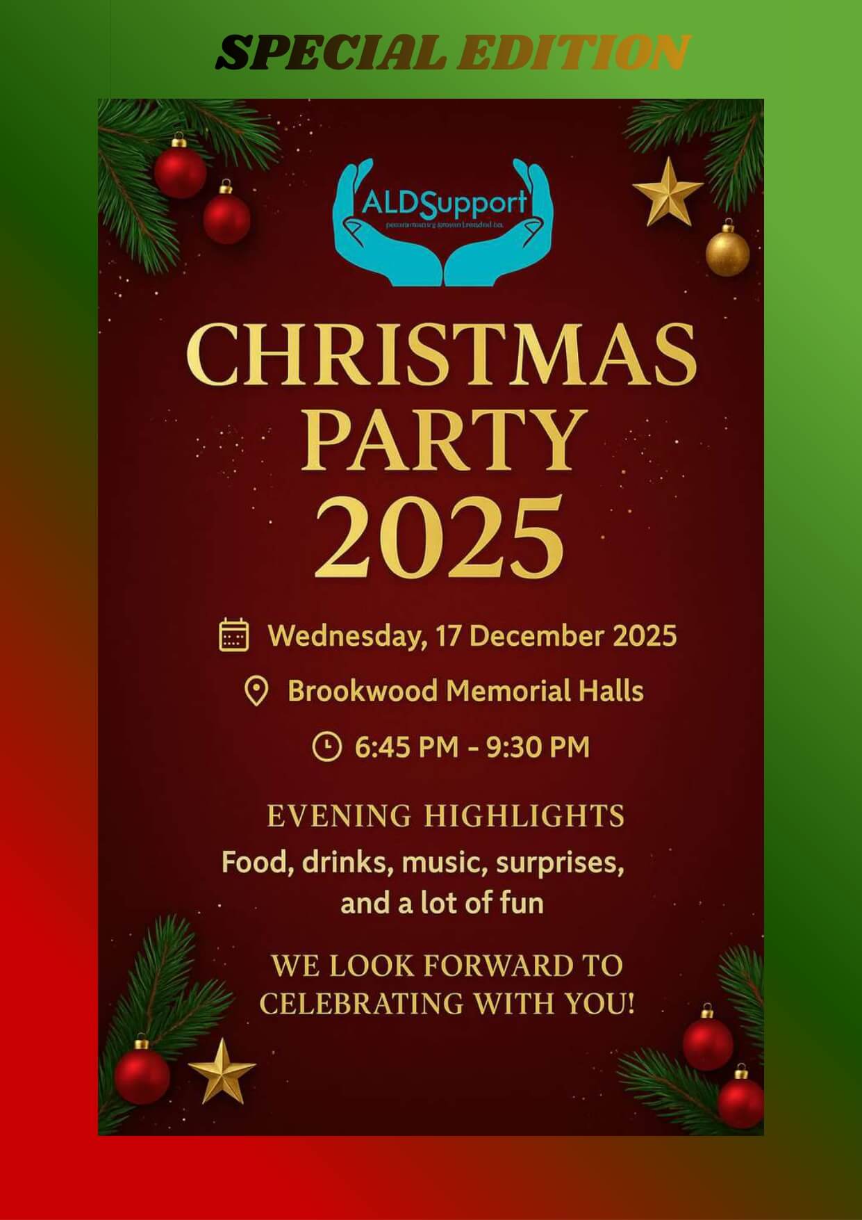 Our Christmas newsletter for December 2025.