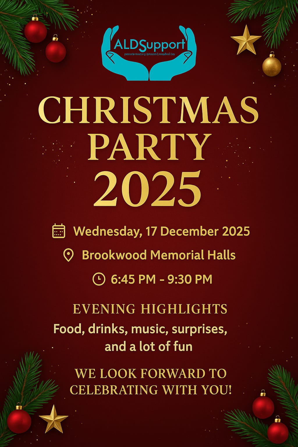 Our monthly events for December 2025.